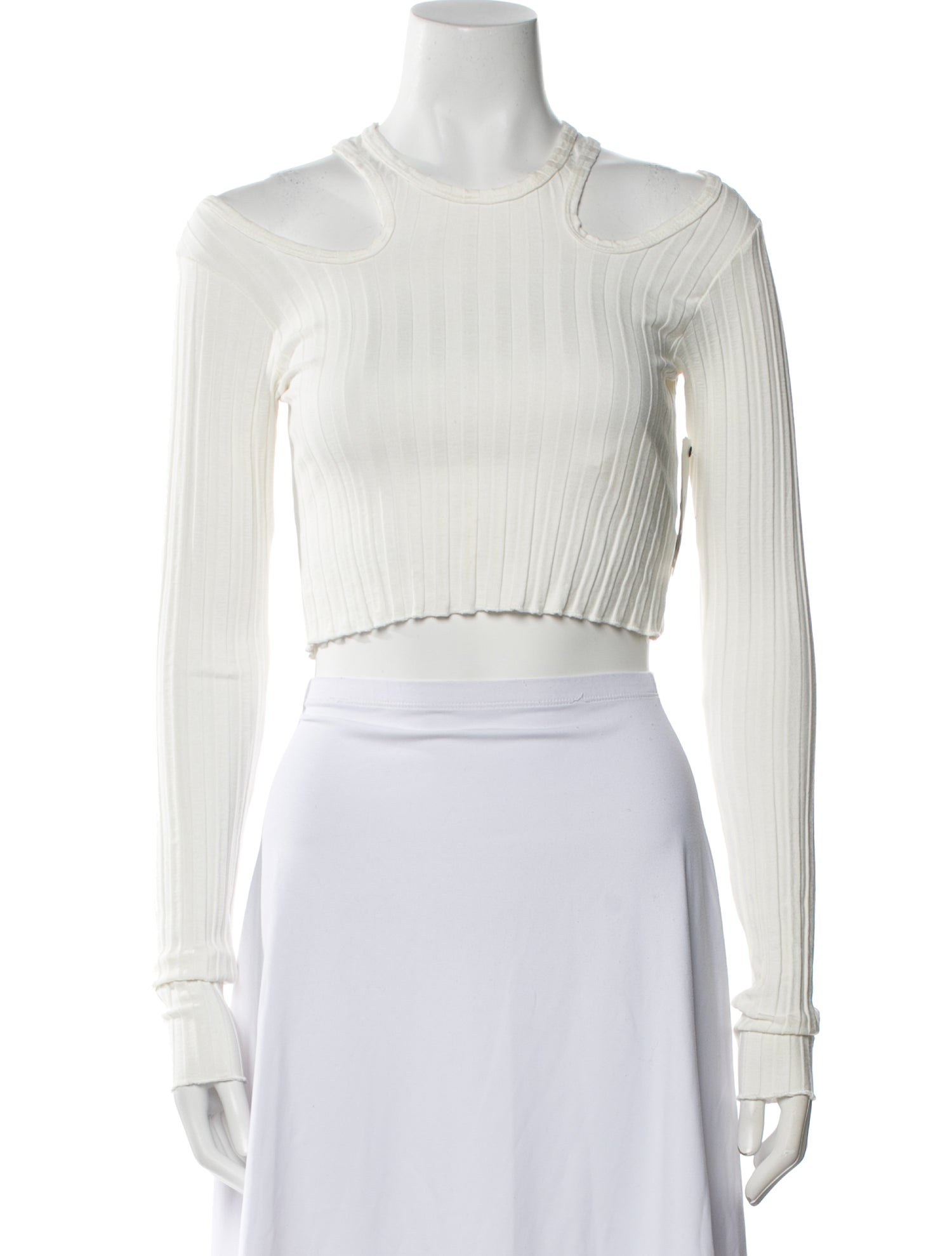 Simon Miller Crew Neck Long Sleeve Crop Top