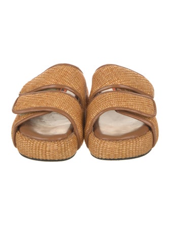 Simon Miller Wicker Leather Trim Embellishment Espadrilles