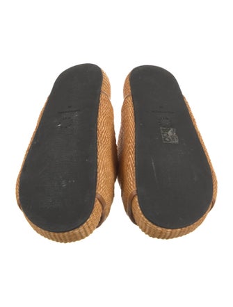 Simon Miller Wicker Leather Trim Embellishment Espadrilles