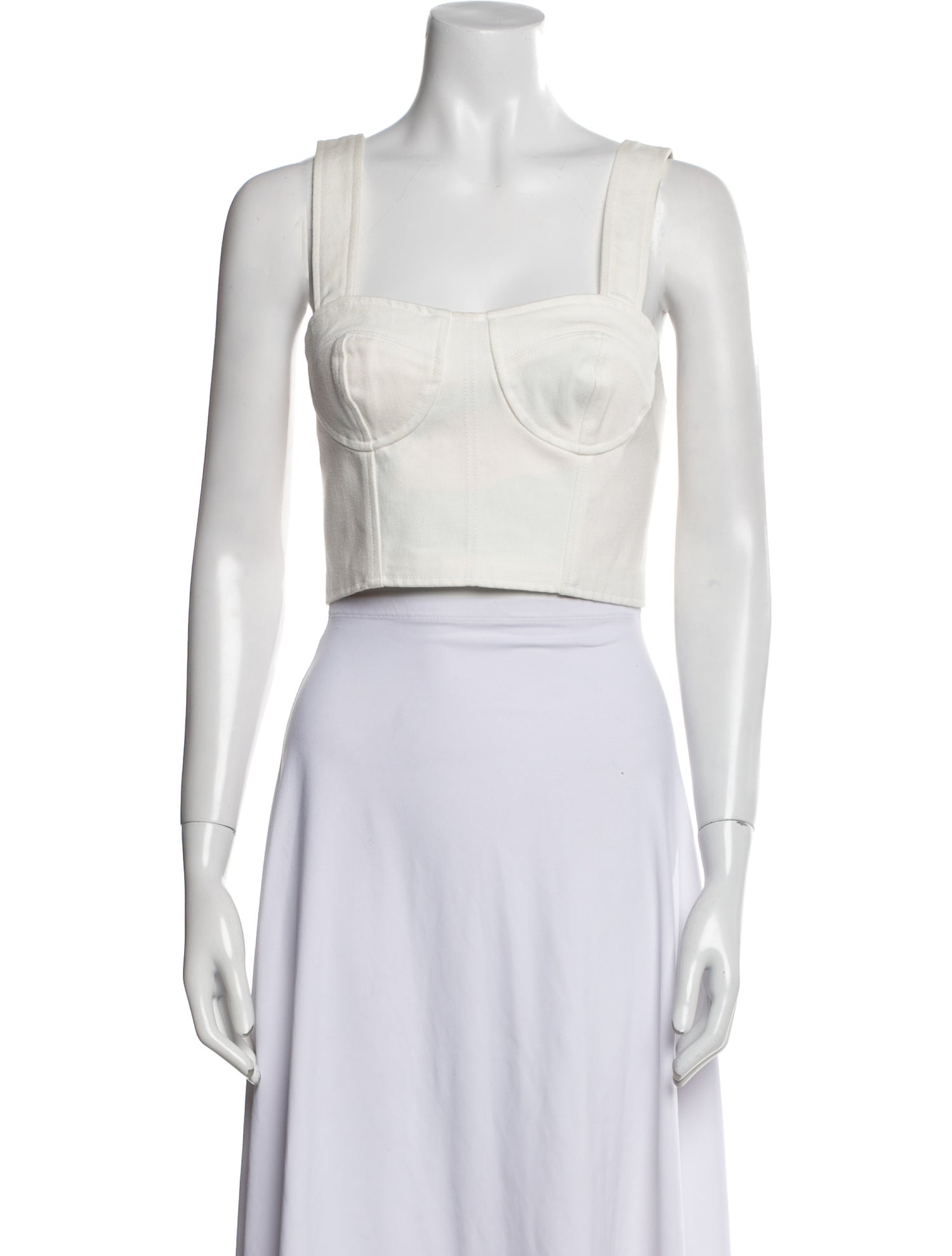 Simon Miller Square Neckline Sleeveless Crop Top