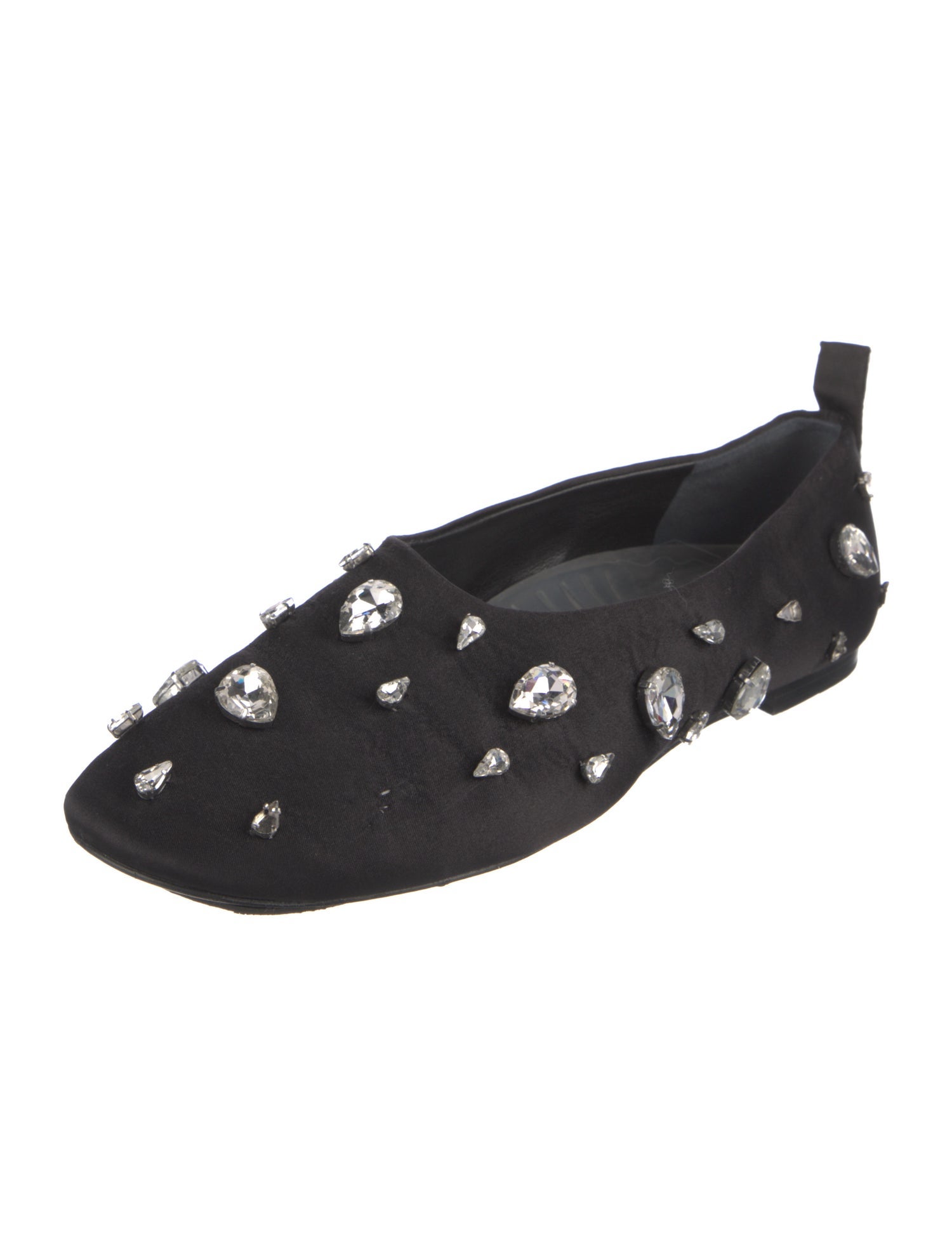 Simon Miller Satin Crystal Embellishments Ballet Flats