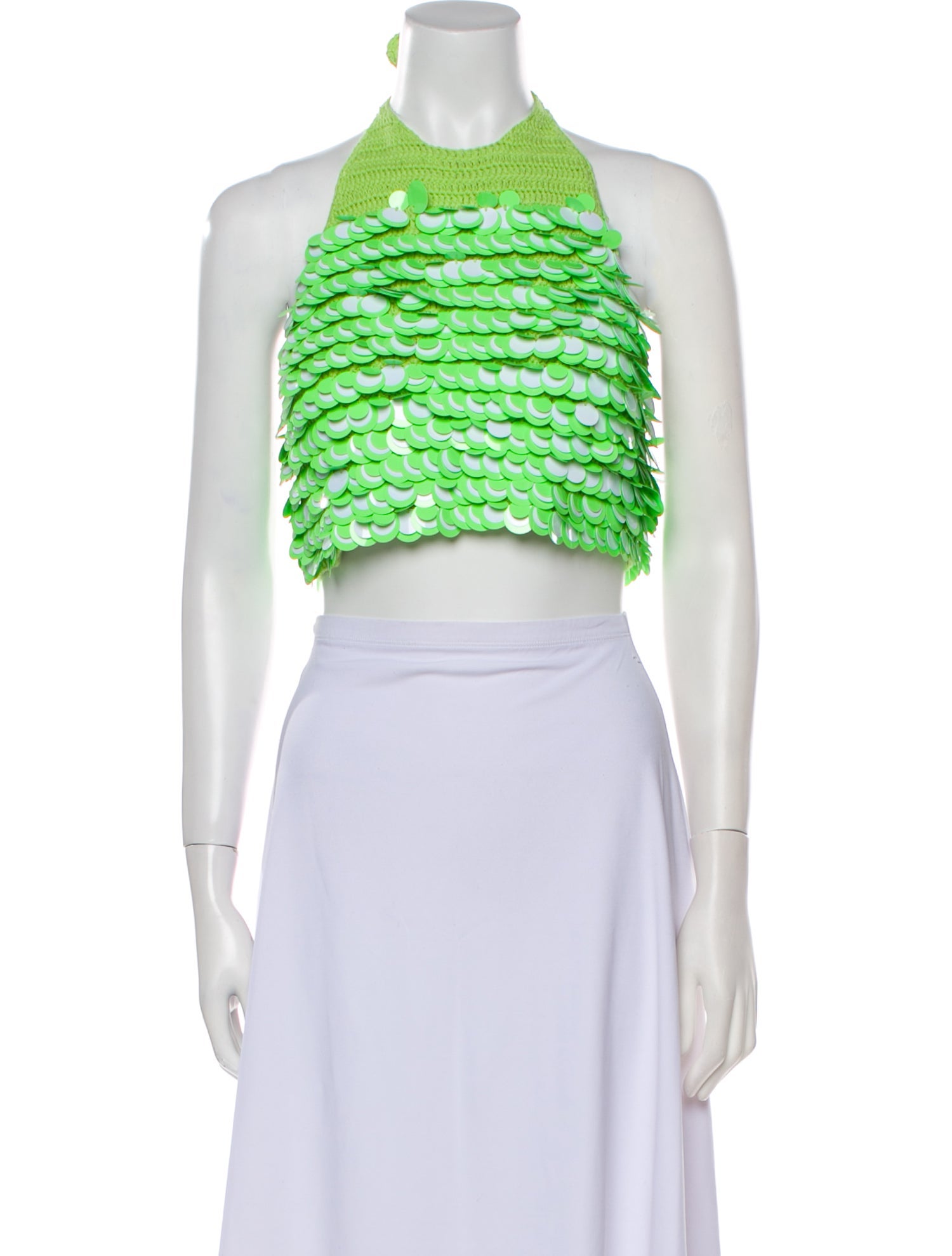 Simon Miller Printed Halterneck Crop Top