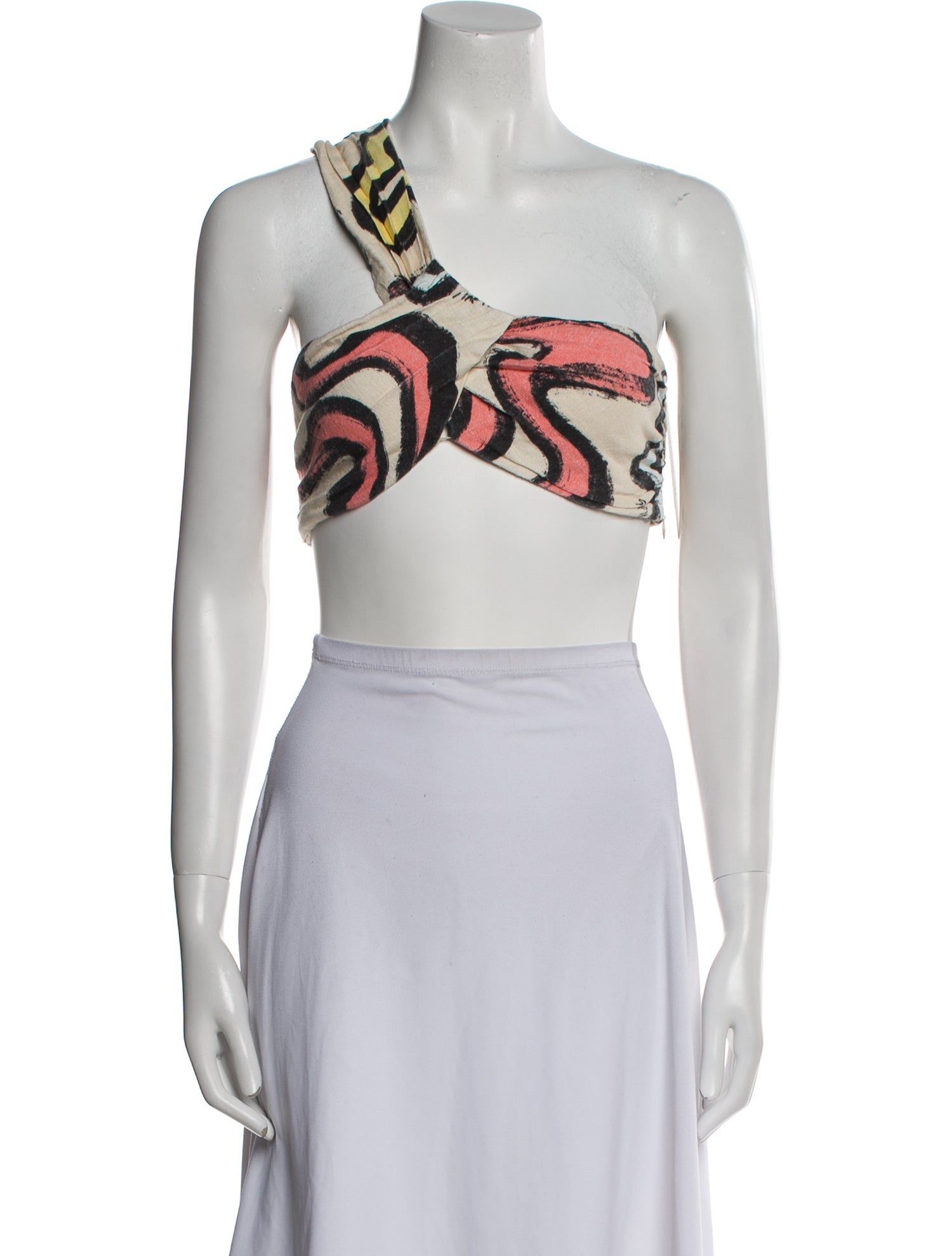 Simon Miller Linen Printed Crop Top