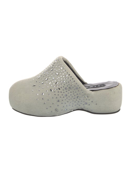 Simon Miller Denim Crystal Embellishments Mules