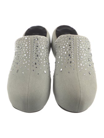 Simon Miller Denim Crystal Embellishments Mules