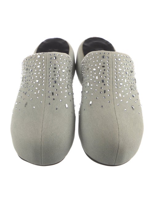 Simon Miller Denim Crystal Embellishments Mules