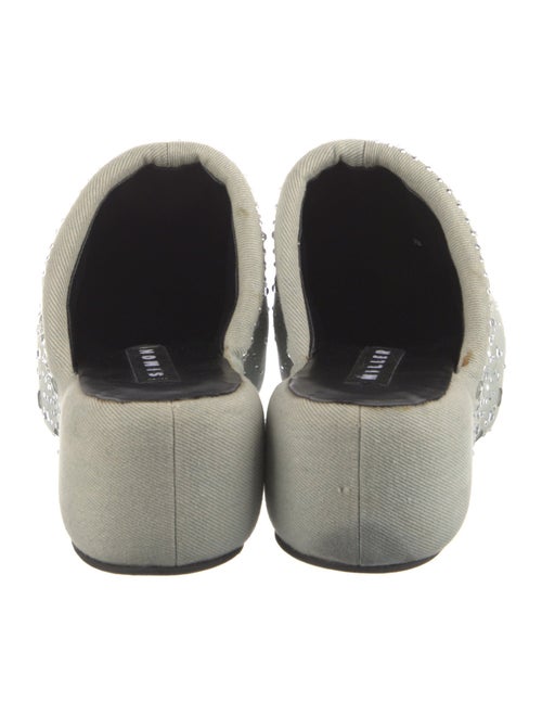 Simon Miller Denim Crystal Embellishments Mules