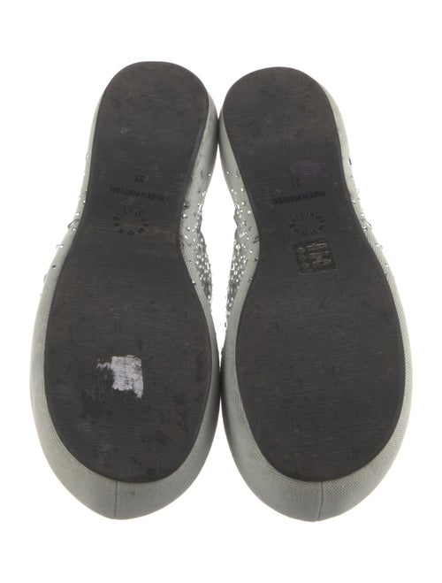 Simon Miller Denim Crystal Embellishments Mules