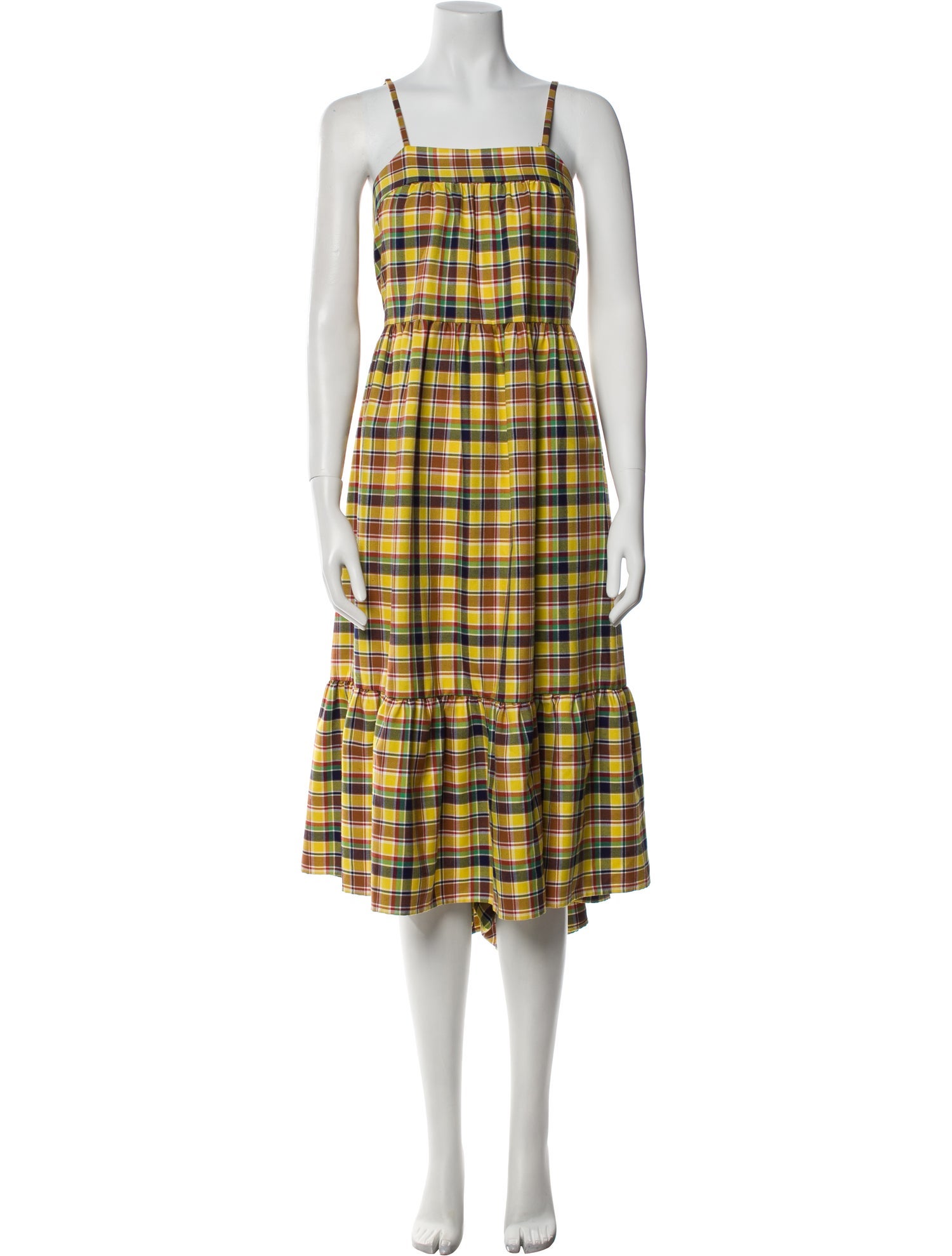 Simon Miller Plaid Print Midi Length Dress