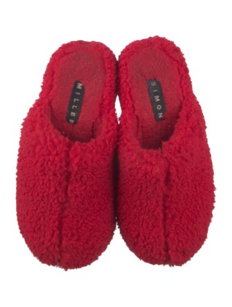 Simon Miller Faux Fur Faux Fur Trim Mules
