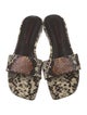 Simon Miller Leather Animal Print Slides