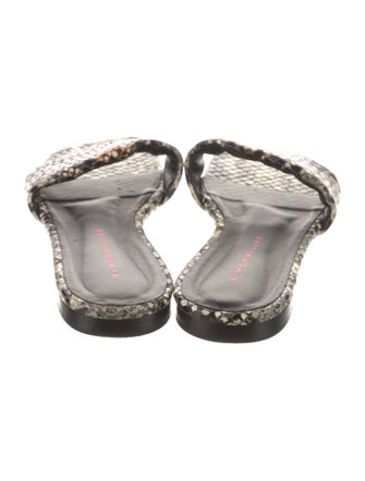 Simon Miller Leather Animal Print Slides