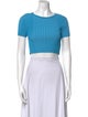 Simon Miller Bateau Neckline Short Sleeve Crop Top