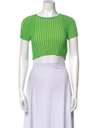 Simon Miller Striped Bateau Neckline Crop Top