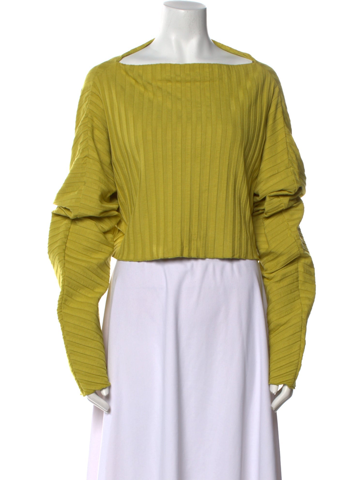 Simon Miller Square Neckline Long Sleeve Crop Top