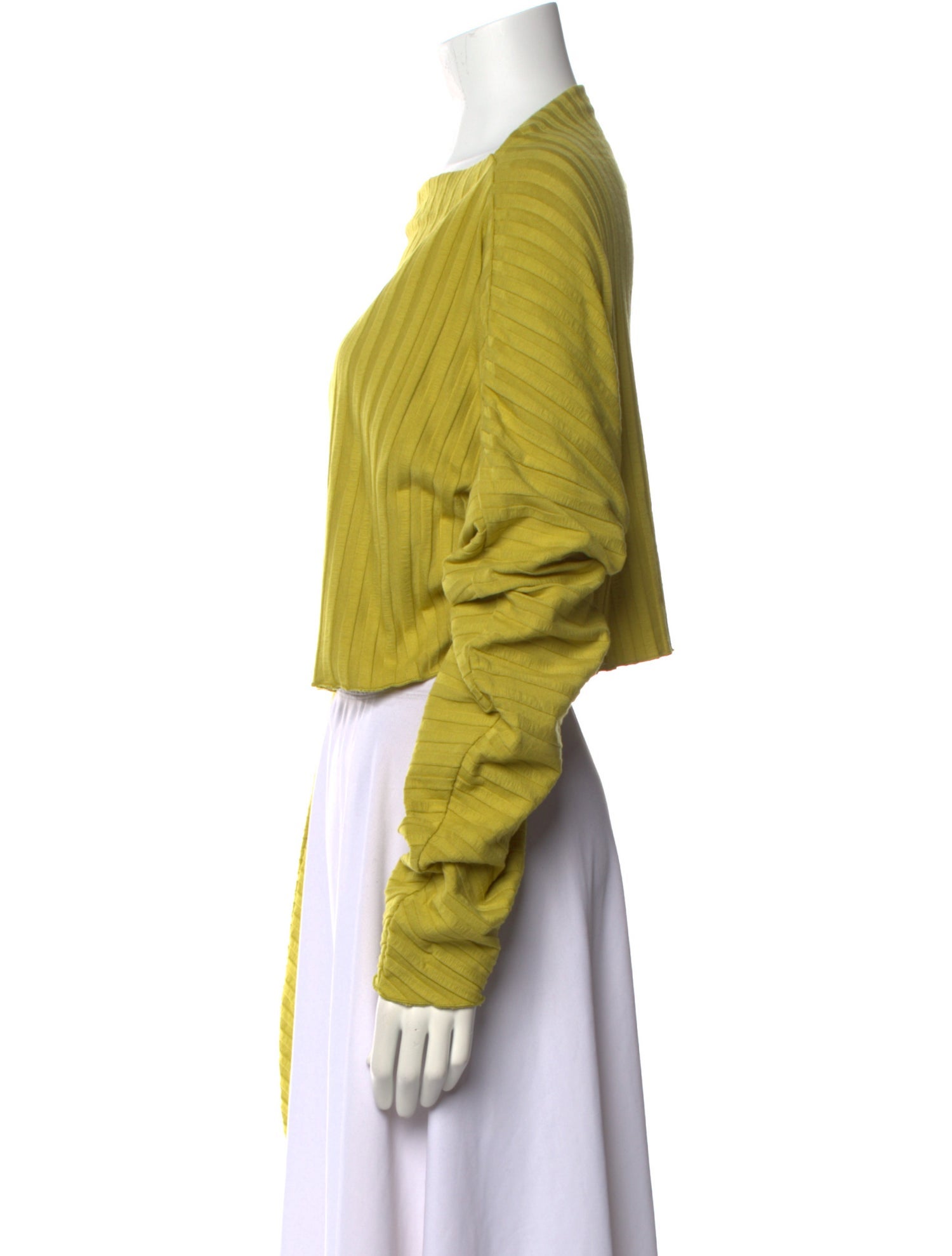 Simon Miller Square Neckline Long Sleeve Crop Top