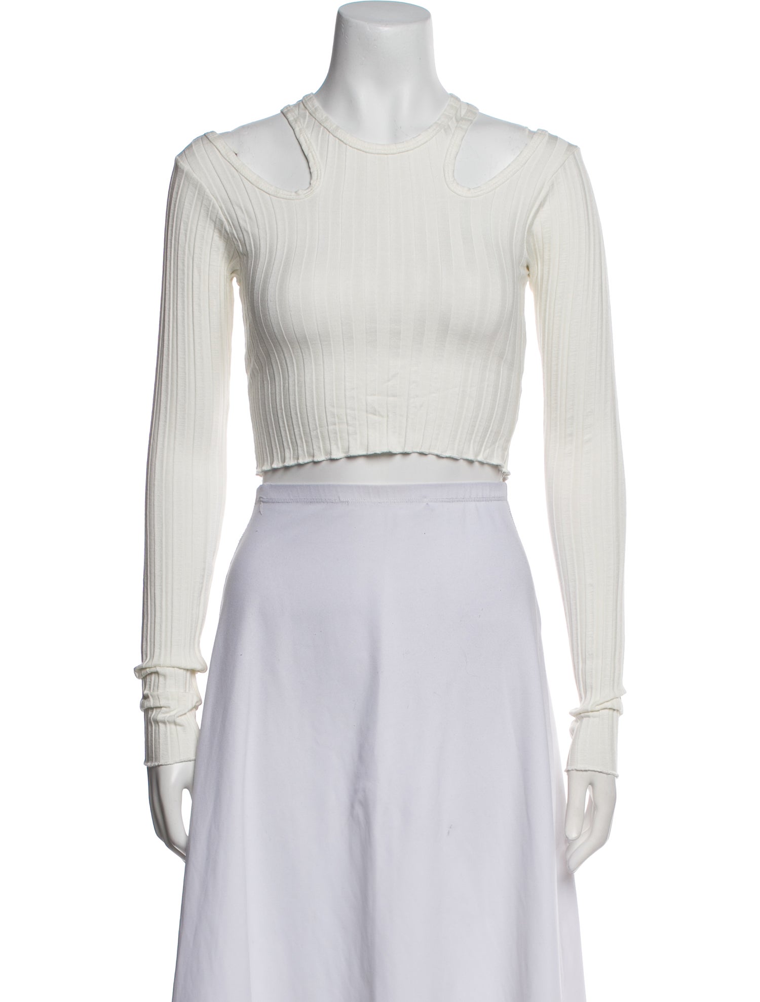 Simon Miller Crew Neck Long Sleeve Crop Top