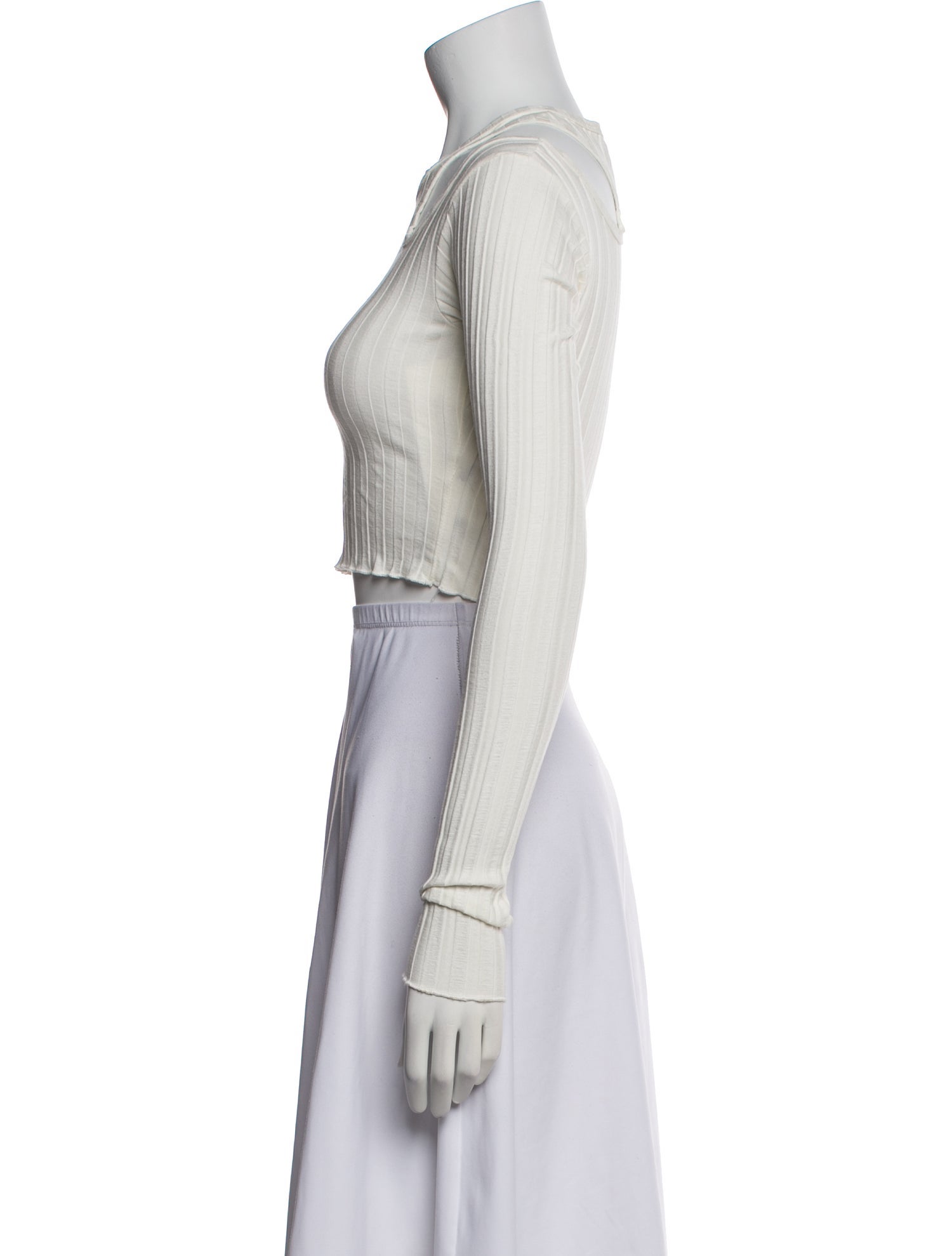 Simon Miller Crew Neck Long Sleeve Crop Top