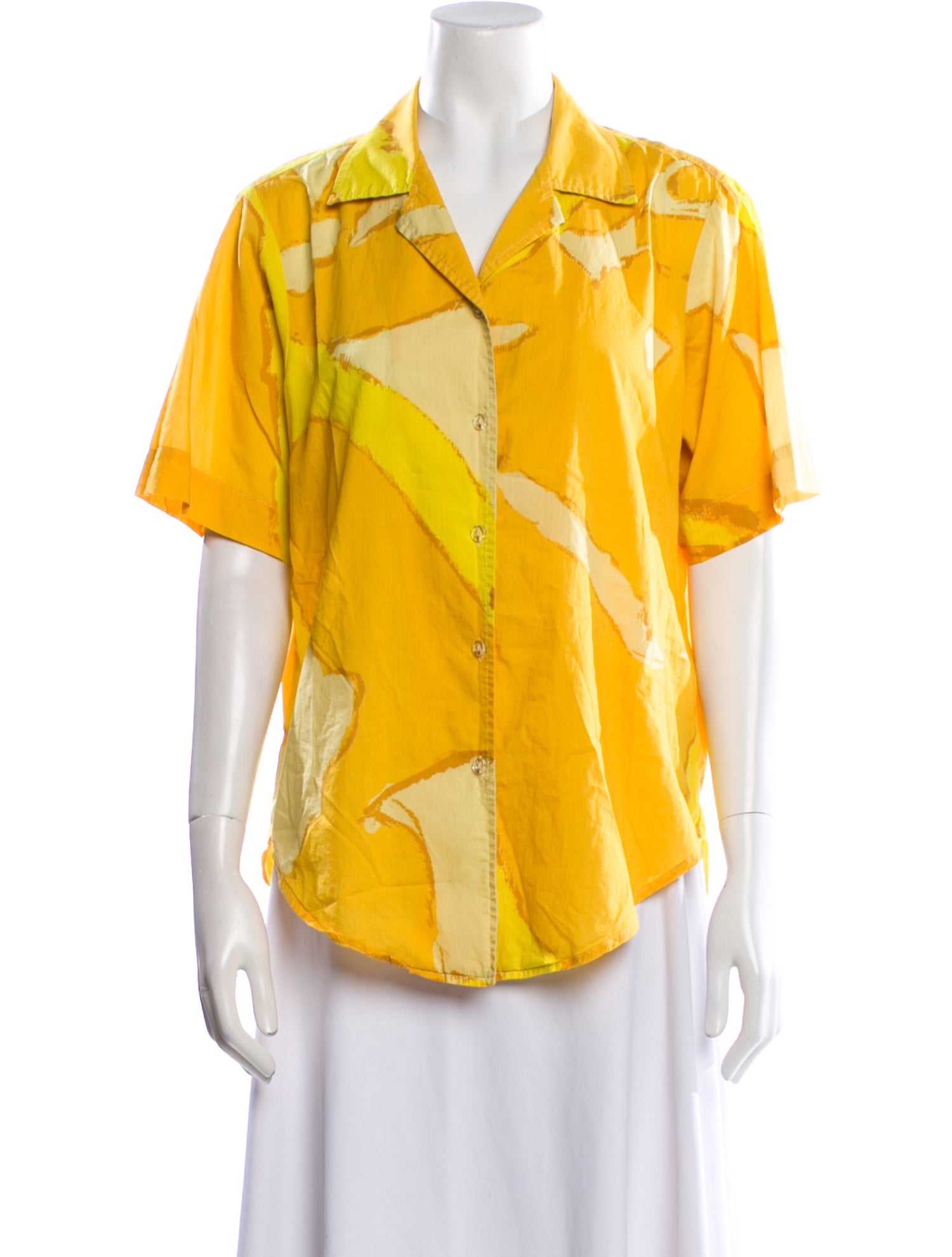 Simon Miller Printed Short Sleeve Button-Up Top