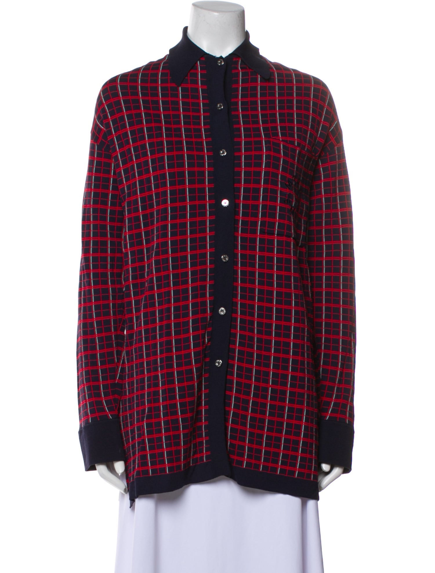 Simon Miller Plaid Print Mock Neck Sweater