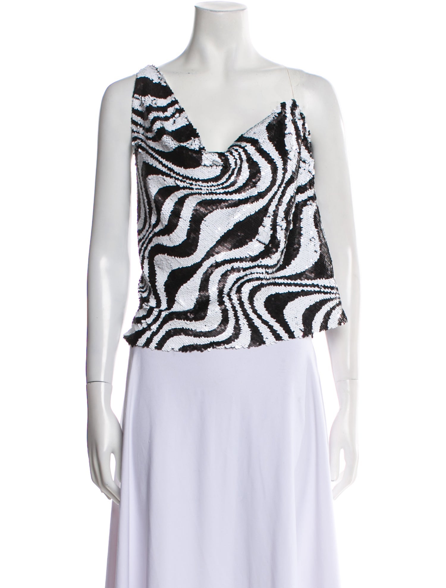 Simon Miller Patterned One-Shoulder Top