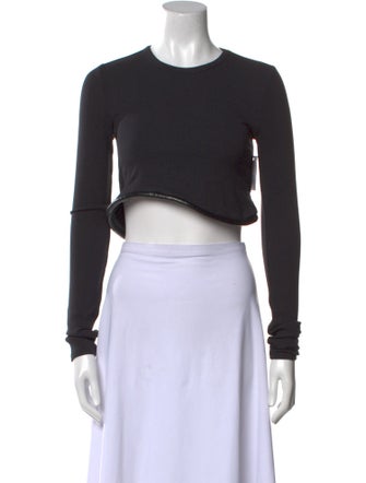 Simon Miller Crew Neck Long Sleeve Crop Top