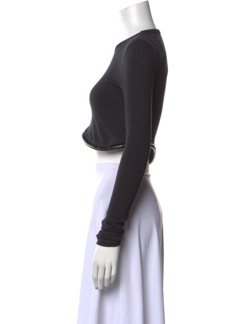 Simon Miller Crew Neck Long Sleeve Crop Top