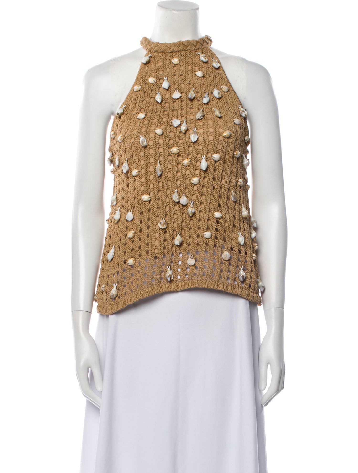 Simon Miller Printed Halterneck Crop Top