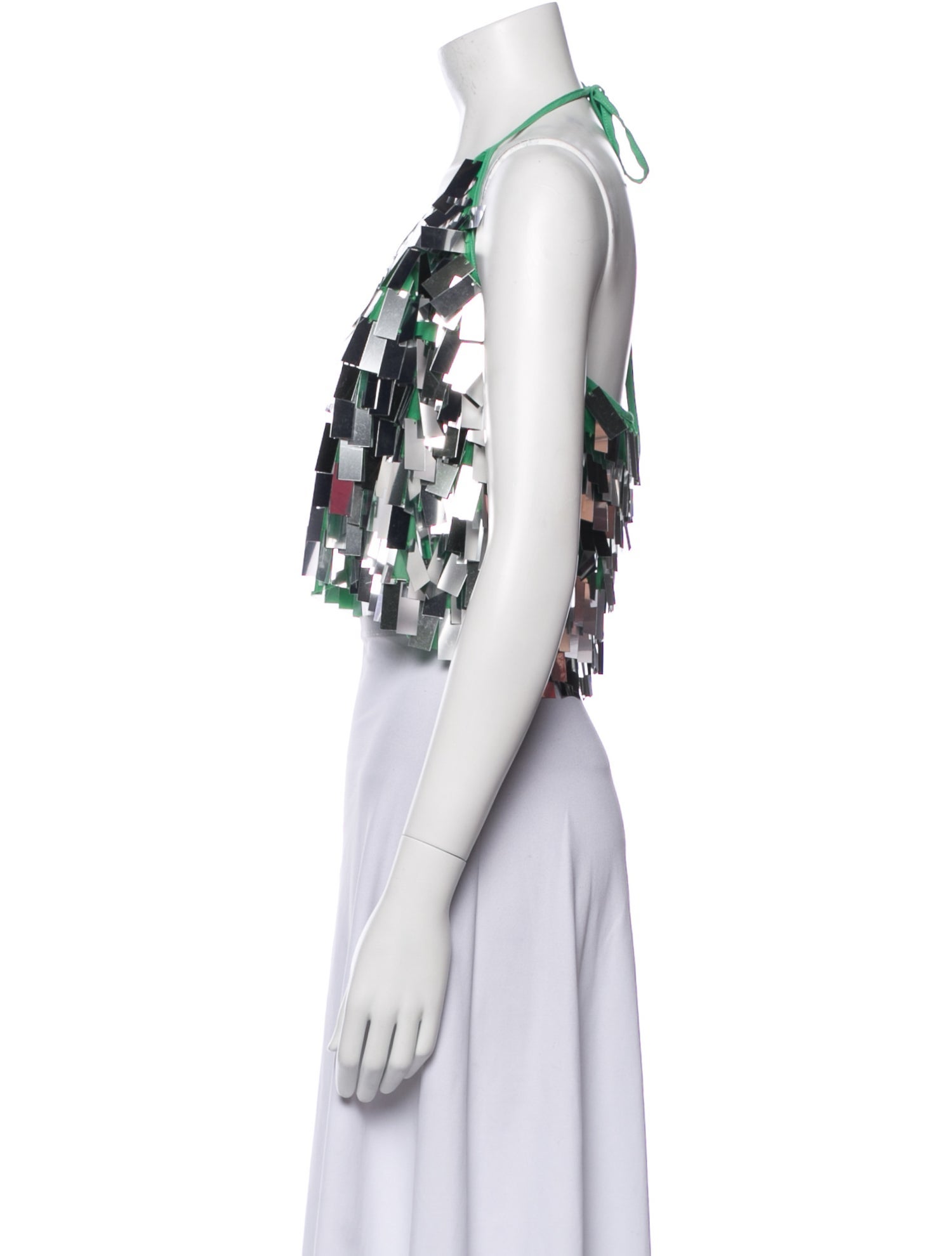 Simon Miller Printed V-Neck Crop Top