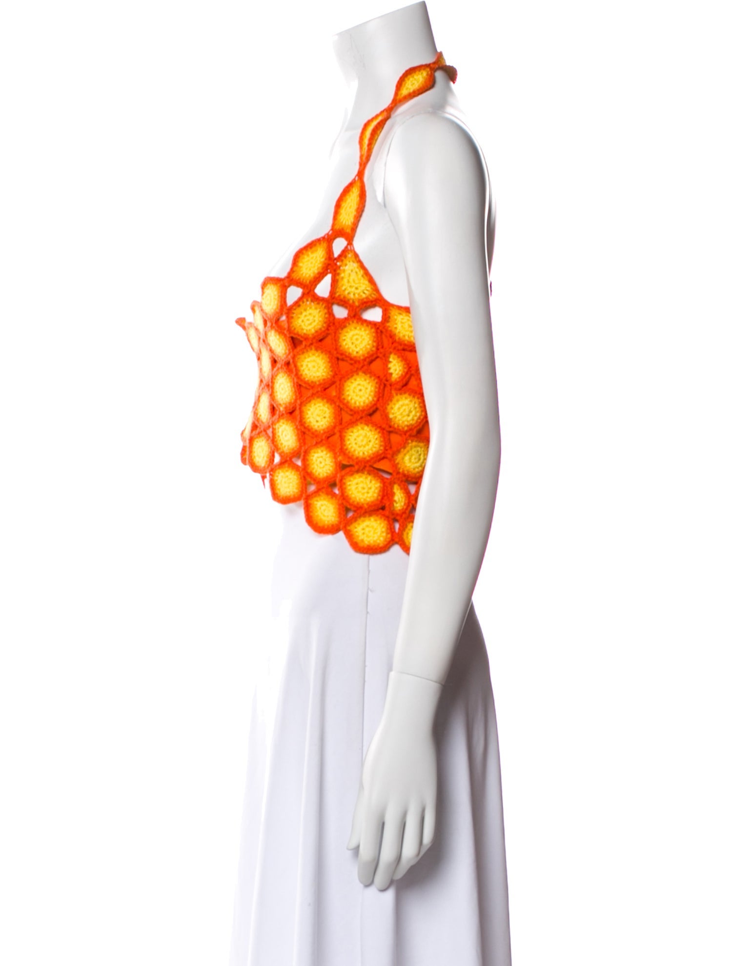 Simon Miller Polka Dot Print Square Neckline Crop Top