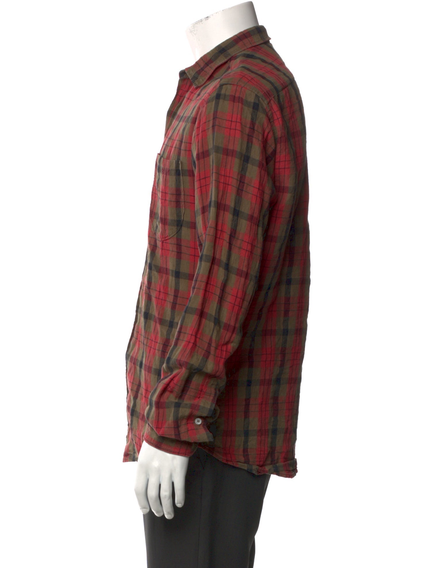 Simon Miller Linen Plaid Print Shirt