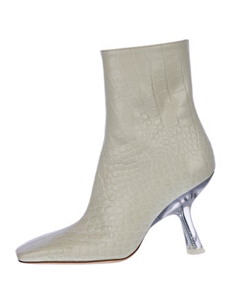 Simon Miller Embossed Leather Printed Sock Boots