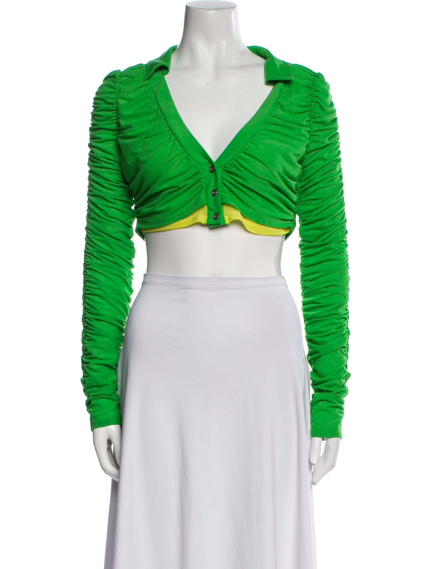 Simon Miller V-Neck Long Sleeve Crop Top