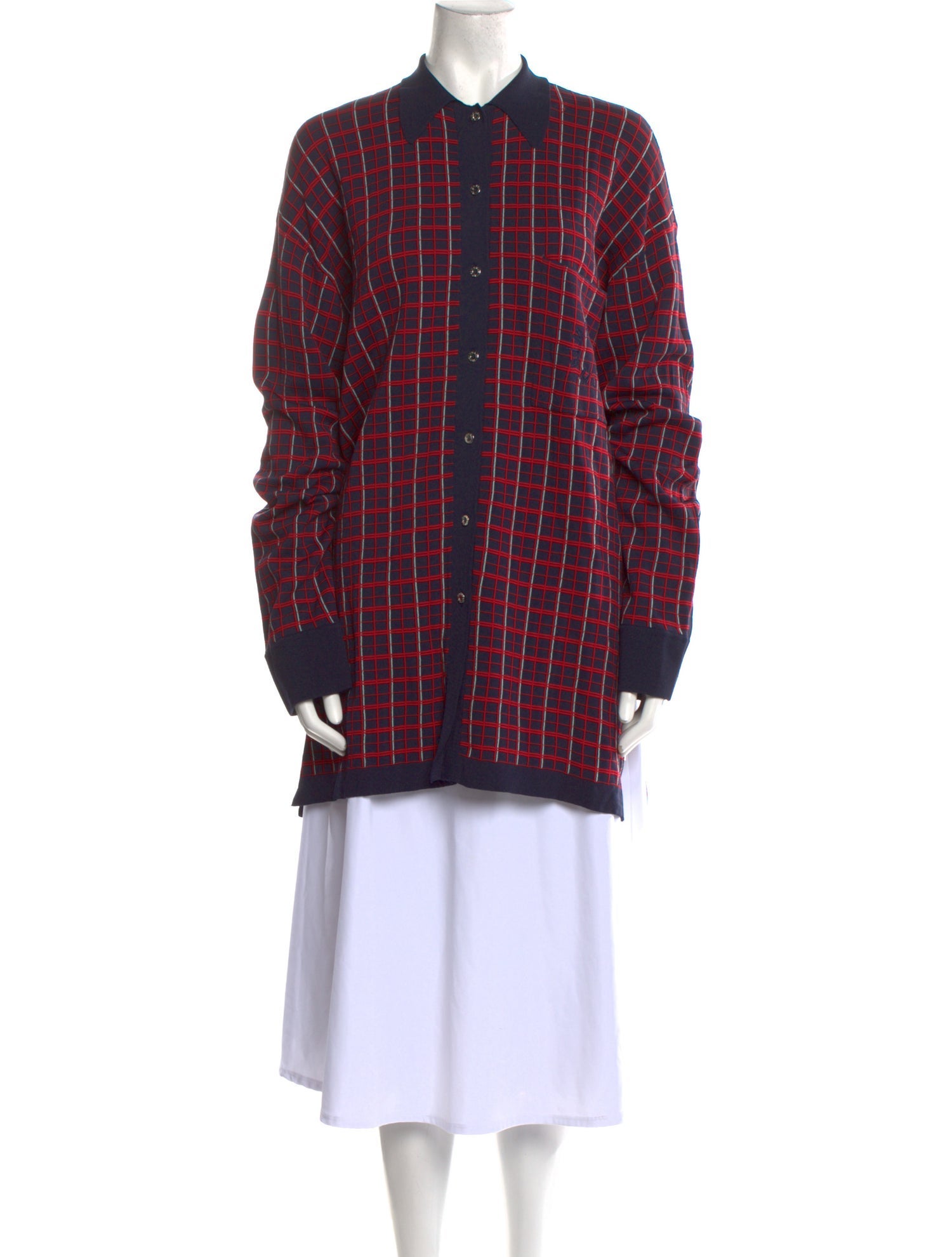 Simon Miller Plaid Print Mock Neck Sweater