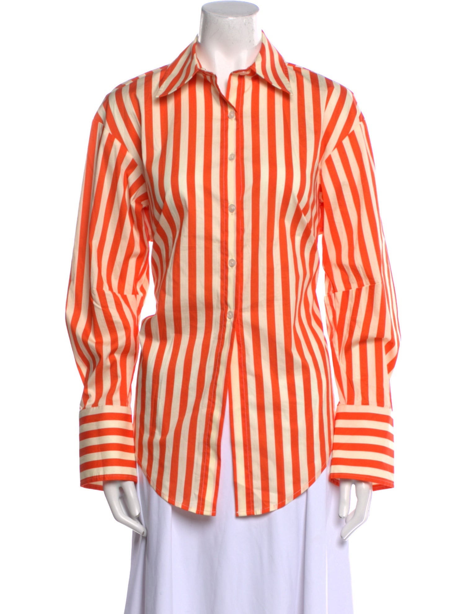 Simon Miller Striped Long Sleeve Button-Up Top