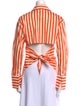 Simon Miller Striped Long Sleeve Button-Up Top