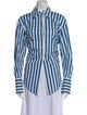 Simon Miller Striped Long Sleeve Button-Up Top