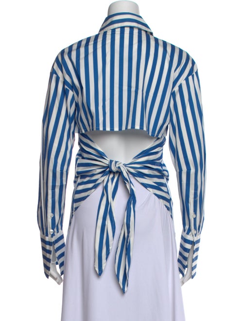 Simon Miller Striped Long Sleeve Button-Up Top