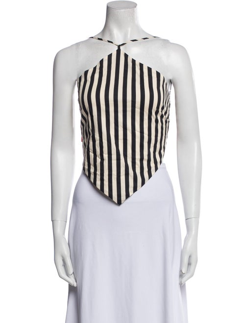 Simon Miller Striped Halterneck Crop Top