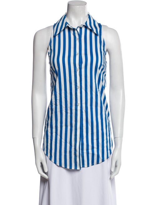Simon Miller Striped Sleeveless Button-Up Top