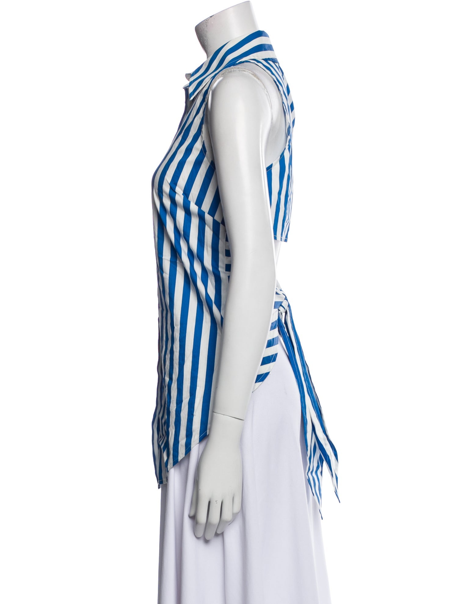 Simon Miller Striped Sleeveless Button-Up Top