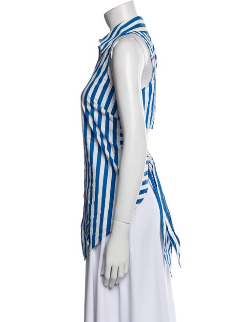 Simon Miller Striped Sleeveless Button-Up Top