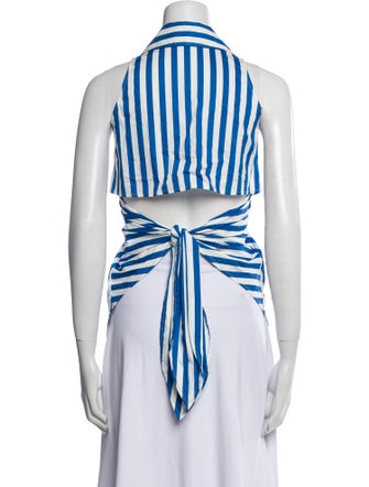 Simon Miller Striped Sleeveless Button-Up Top