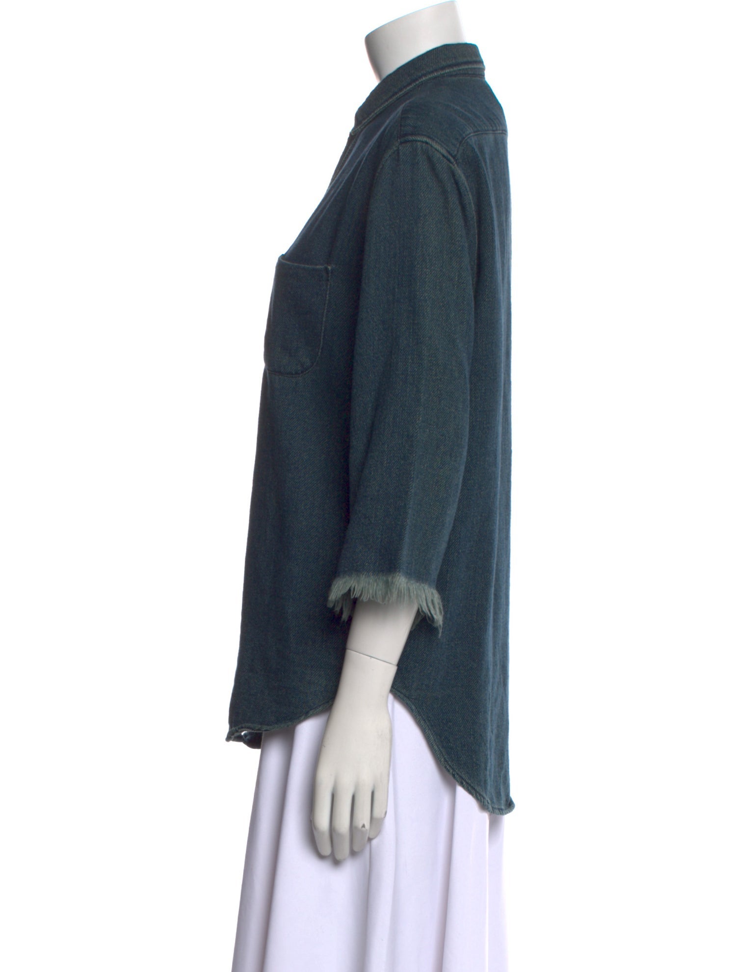 Simon Miller Three-Quarter Sleeve Button-Up Top