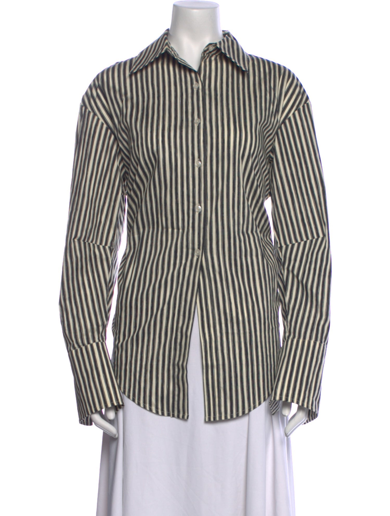 Simon Miller Striped Long Sleeve Button-Up Top w/ Tags