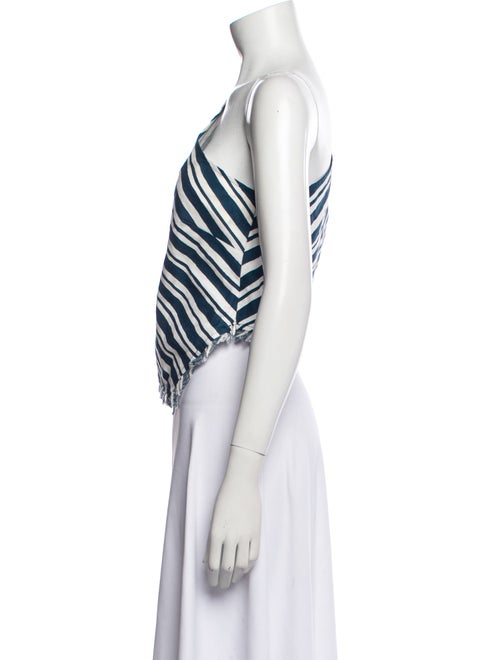 Simon Miller Striped One-Shoulder Crop Top