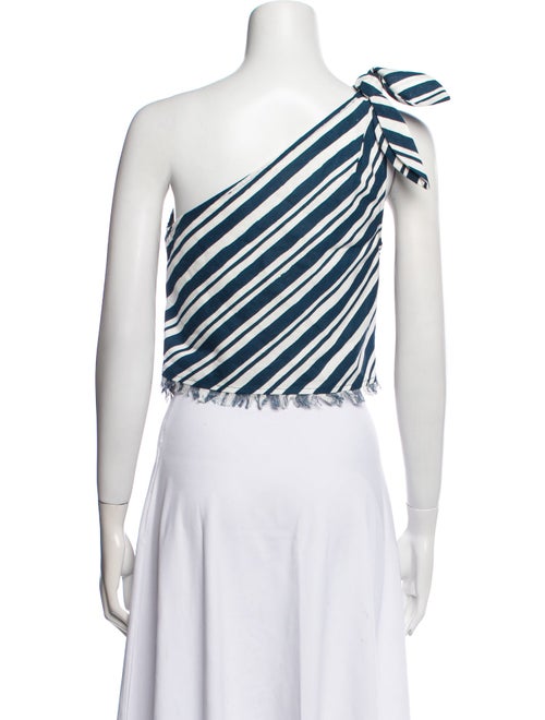 Simon Miller Striped One-Shoulder Crop Top