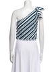 Simon Miller Striped One-Shoulder Crop Top