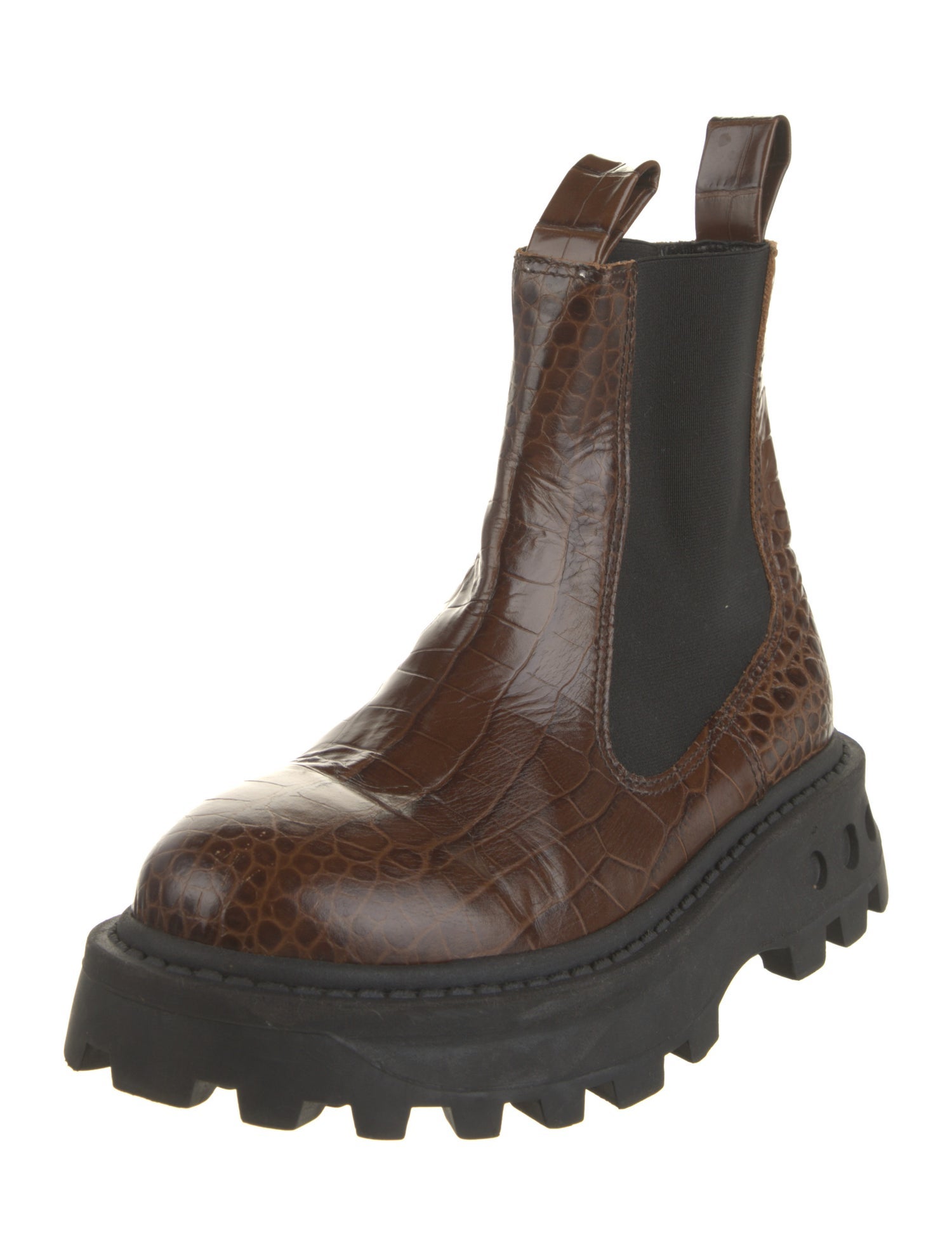 Simon Miller Leather Animal Print Chelsea Boots