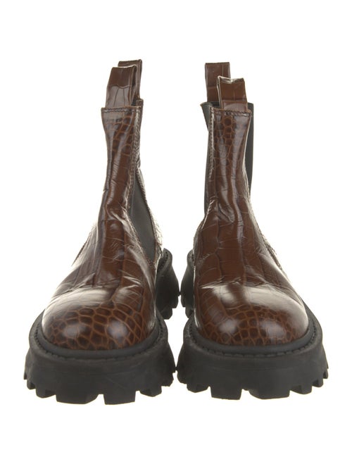 Simon Miller Leather Animal Print Chelsea Boots
